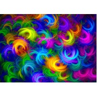 Enjoy - Abstract Neon Feathers Puzzle 1000pc