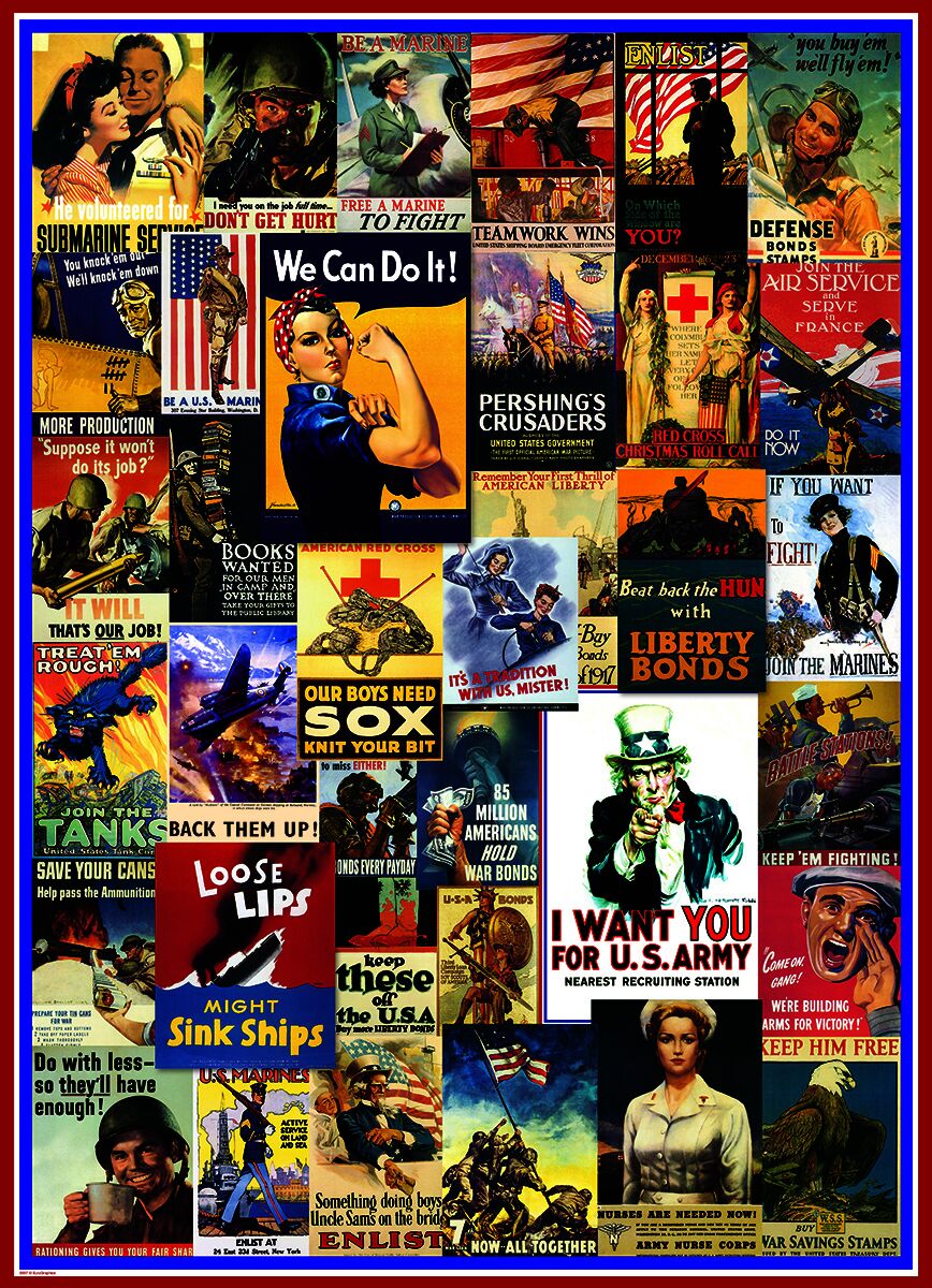 Buy Eurographics WWI & WWII Vintage Posters Puzzle 1000pc