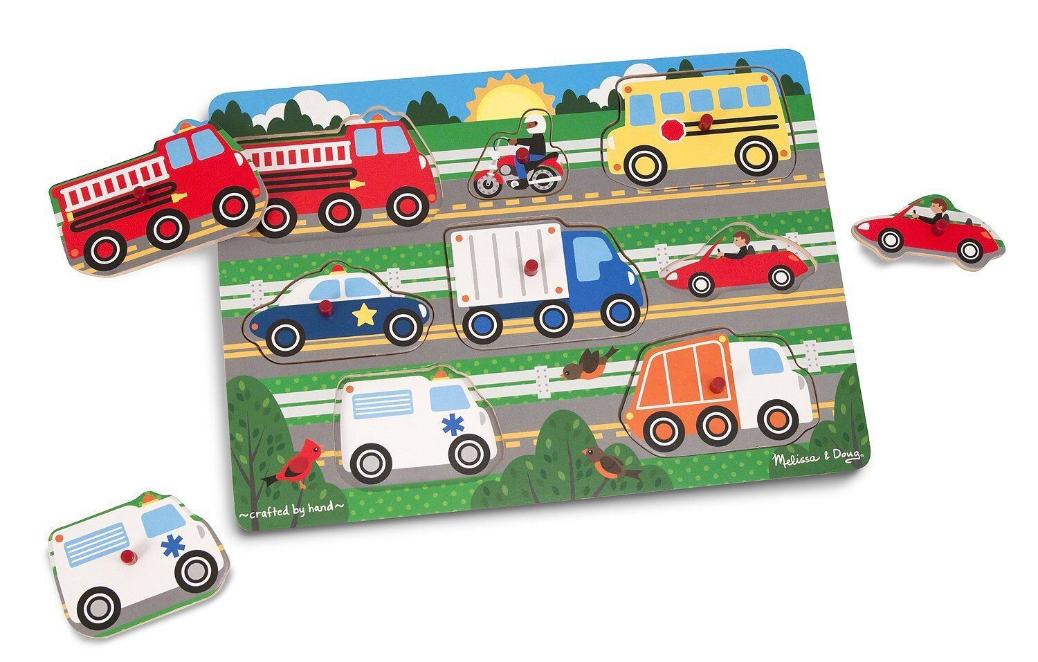 Buy Melissa & Doug Vehicles Peg Puzzle