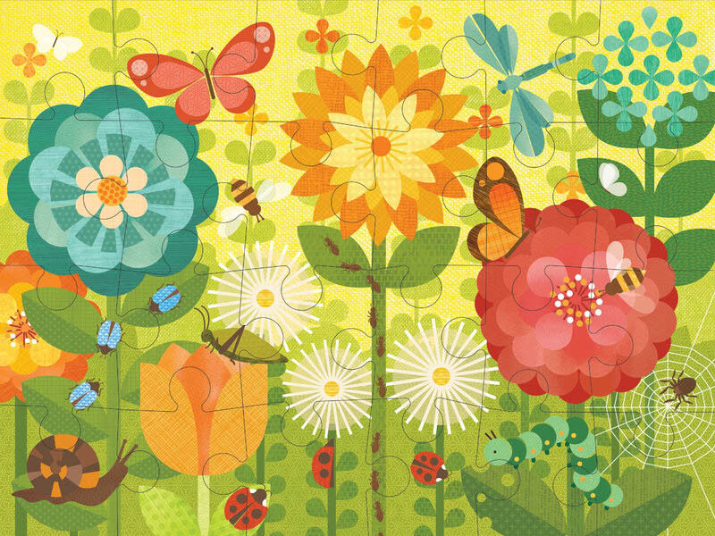 Buy Petit Collage Floor Puzzle Garden Life 24pc