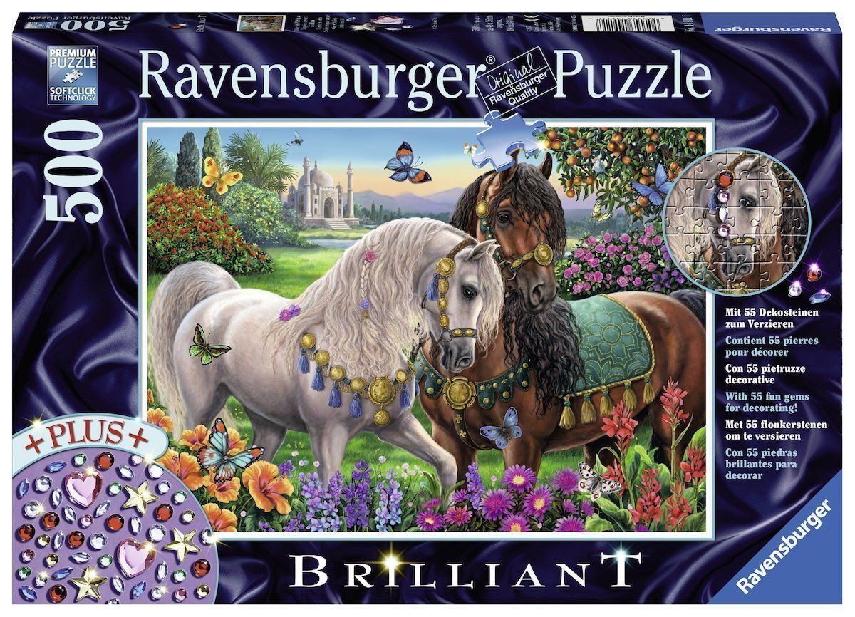 Buy Ravensburger Adorned Stallions Brilliant Puzzle 500pc