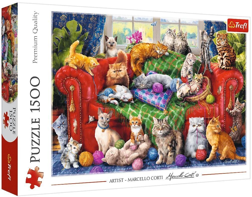 Buy Trefl Kittens on the Sofa Puzzle 1500pc