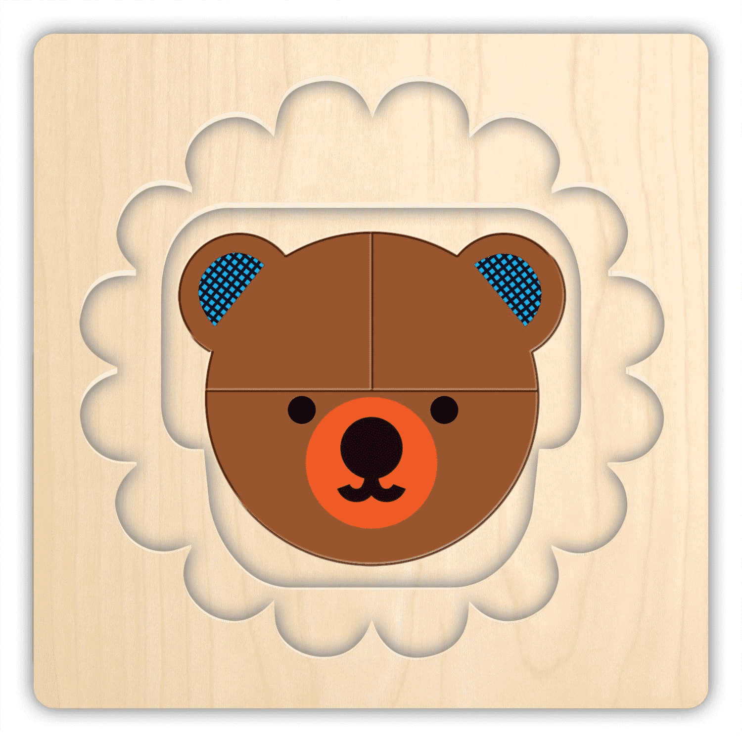 Download Buy Mudpuppy - 4 Layer Wooden Puzzle - Animal Face