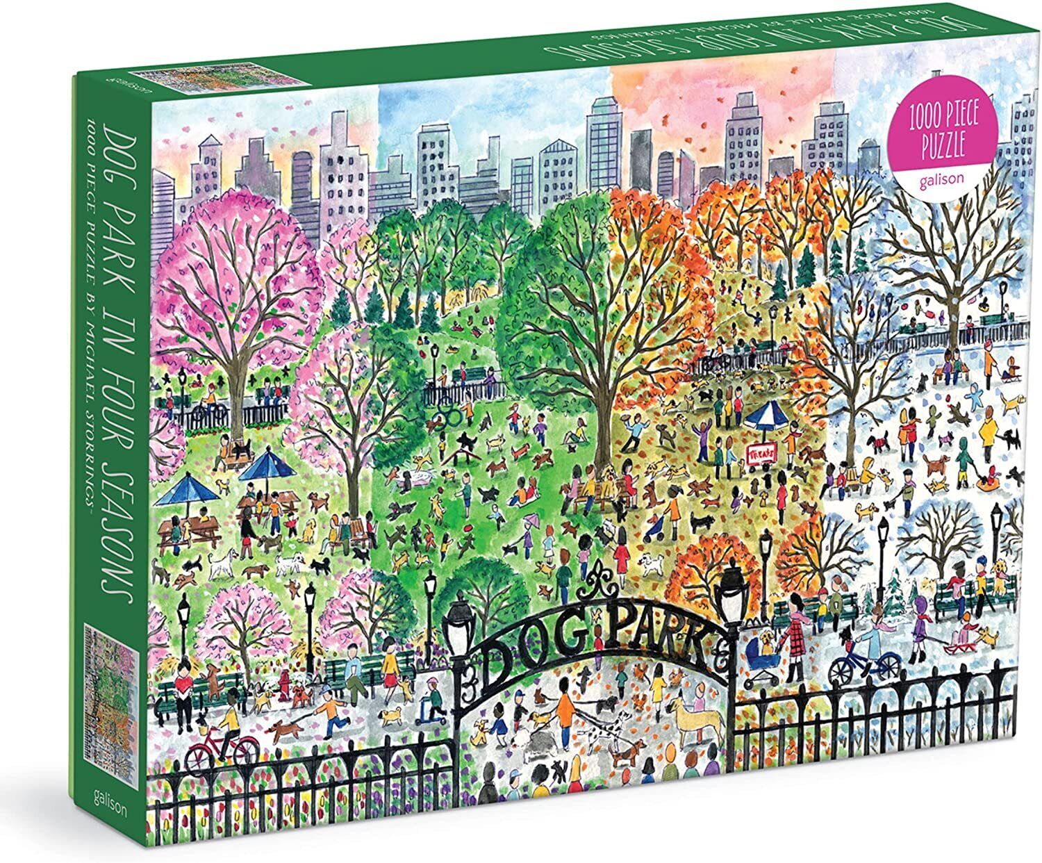Buy Galison Dog Park in Four Seasons Puzzle 1000pc