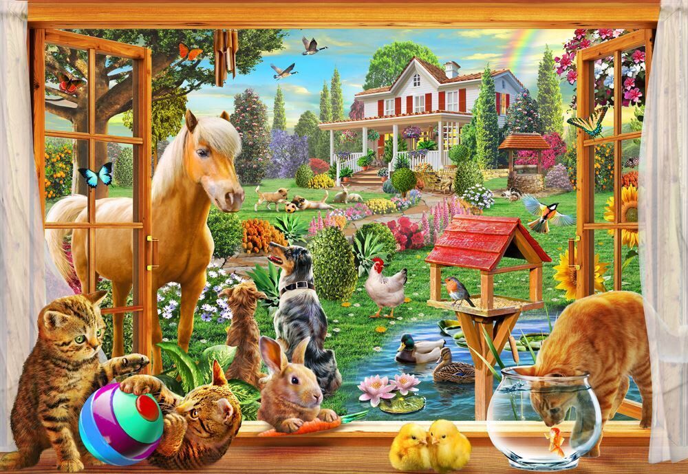 Buy Holdson - Gallery, Animals in the Garden Large Piece Puzzle 300pc