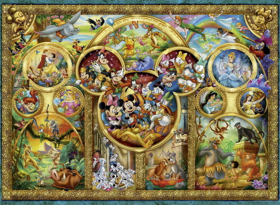 Puzzle Shapes - Disney Too Cute - 500 Piece Puzzle –