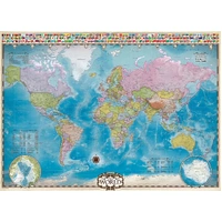 Eurographics - Map of the World With Flags Puzzle 1000pc
