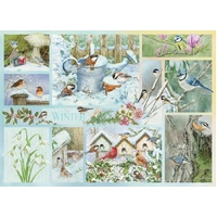 Cobble Hill - Garden Birds In Winter Puzzle 500pc
