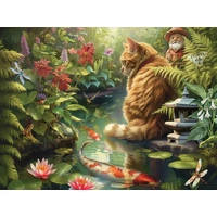 Cobble Hill - Koi Cat Large Piece Puzzle 275pc