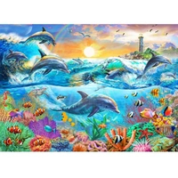 Holdson - Harmony - Dolphins Tropical Wave Large Piece Puzzle 500pc