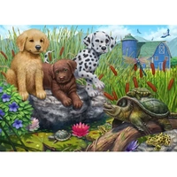 Holdson - Harmony - Turtles & Puppies Large Piece Puzzle 500pc