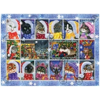 Anatolian - Christmas Cat Stamp Collection Puzzle 1000pc