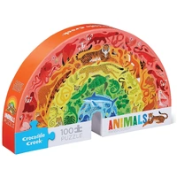 Crocodile Creek - Animals Rainbow Puzzle 100pc