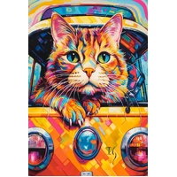 Castorland - Cat Bus Travel Puzzle 1000pc