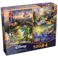 Ceaco - Thomas Kinkade - Disney Dreams - 4-in-1 Multipack Puzzles 500pc