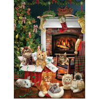Cobble Hill - Christmas Kittens Puzzle 1000pc