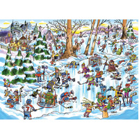 Cobble Hill - Doodletown Hockey Town Puzzle 1000pc