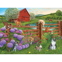 Cobble Hill - Farm Cats Large Piece Puzzle 275pc