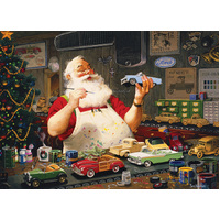 Cobble Hill - Santa Painting Cars Puzzle 1000pc