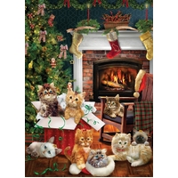 Cobble Hill - Christmas Kittens Puzzle 1000pc