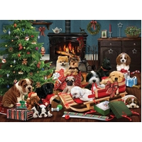 Cobble Hill - Christmas Puppies Puzzle 500pc