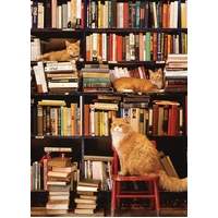 Cobble Hill - Gotham Bookstore Cats Large Piece Puzzle 500pc