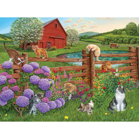 Cobble Hill - Farm Cats Large Piece Puzzle 275pc