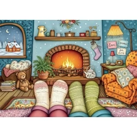 Delfy - Cozy Feet Winter Night Puzzle 1000pc