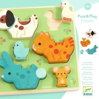 Djeco - Puzz and Play Friends Wooden Puzzle
