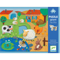 Djeco - Tactile Farm Puzzle (20pc) (DAMAGED BOX)