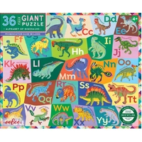eeBoo - Alphabet of Dinosaurs Puzzle 36pc