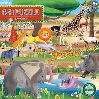 eeBoo - Savannah Puzzle 64pc