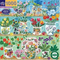 eeBoo - Floral Cupboard Puzzle 1000pc