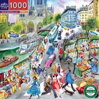 eeBoo - Paris Bookseller Puzzle 1000pc