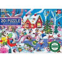 eeBoo - Woodland Winter Puzzle 20pc