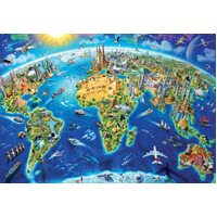 Educa - World Landmarks Globe Puzzle 2000pc