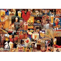 Educa - Vintage Beer Collage Puzzle 1000pc