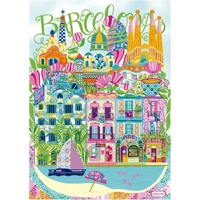 Educa - Barcelona By Car Pintos Puzzle 1000pc