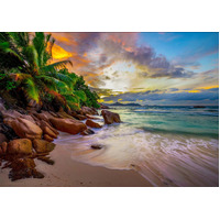 Enjoy - Seychelles Beach at Sunset Puzzle 1000pc