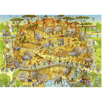 Heye - Funky Zoo - African Habitat Puzzle 1000pc