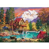 Holdson - Sunsets, Forest House Sunset Puzzle 1000pc