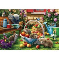 Holdson - Gallery, Hedgehogs in the Garden Large Piece Puzzle 300pc