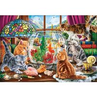 Holdson - Gallery, Kittens and the Aquarium Large Piece Puzzle 300pc