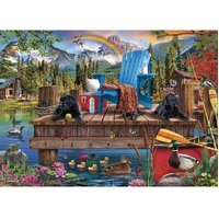 Holdson - Must Love Dogs Dock Dogs Large Piece Puzzle 500pc