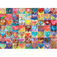 Holdson - Splash of Colour Hearts Puzzle 1000pc