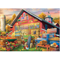 Holdson - Pickups & Produce - Craft Fair Barn Large Piece Puzzle 500pc