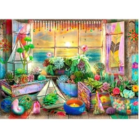 Holdson - Outside My Window - Boho Seaside View Puzzle 1000pc