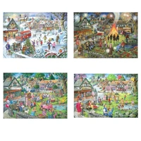 House of Puzzles - Seasons on the Green Puzzle 4 x 500pc