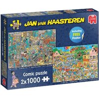 Jumbo - Jan Van Haasteren Music Shop + Holiday Jitters Puzzle 2 x 1000pc