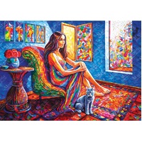 Magnolia - Woman with Cat Puzzle 1000pc